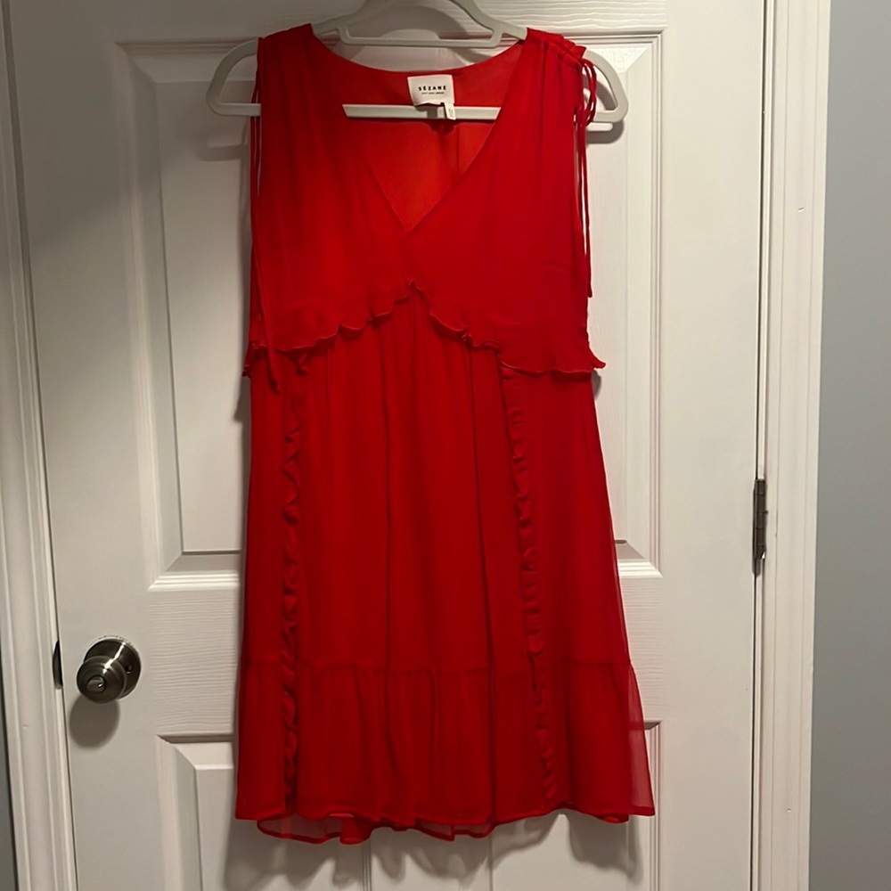 Like New Sezane Red Dress Size US 2/French 34